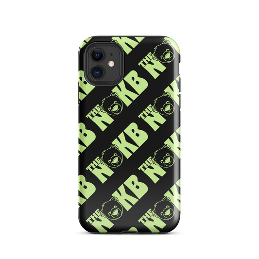 The NOKB iPhone® 11-15 Tough Case - (Black/Green)